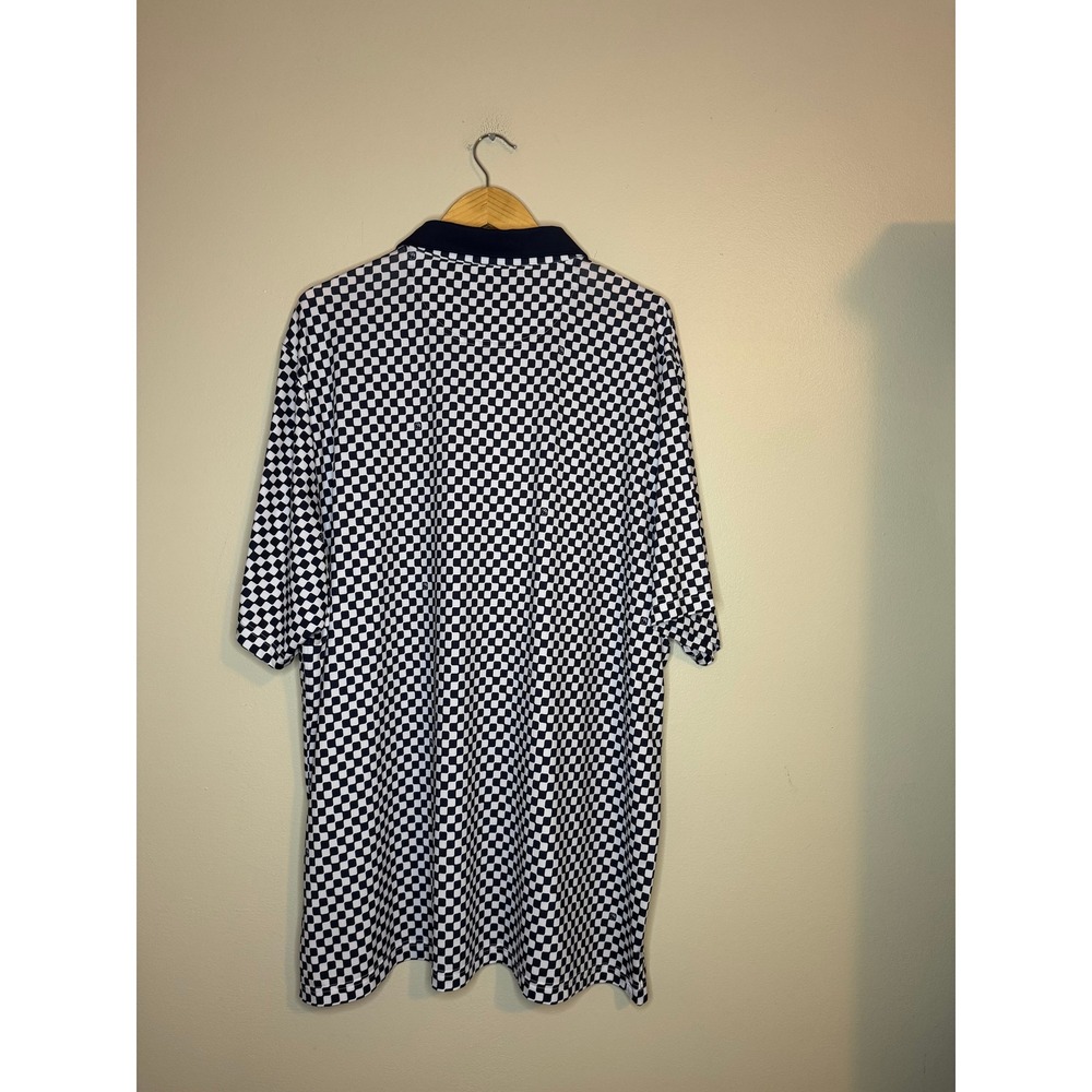 Puma Arnold Palmer Indianapolis Motor Speedway Golf Polo Navy White Check XXL - Picture 5 of 5